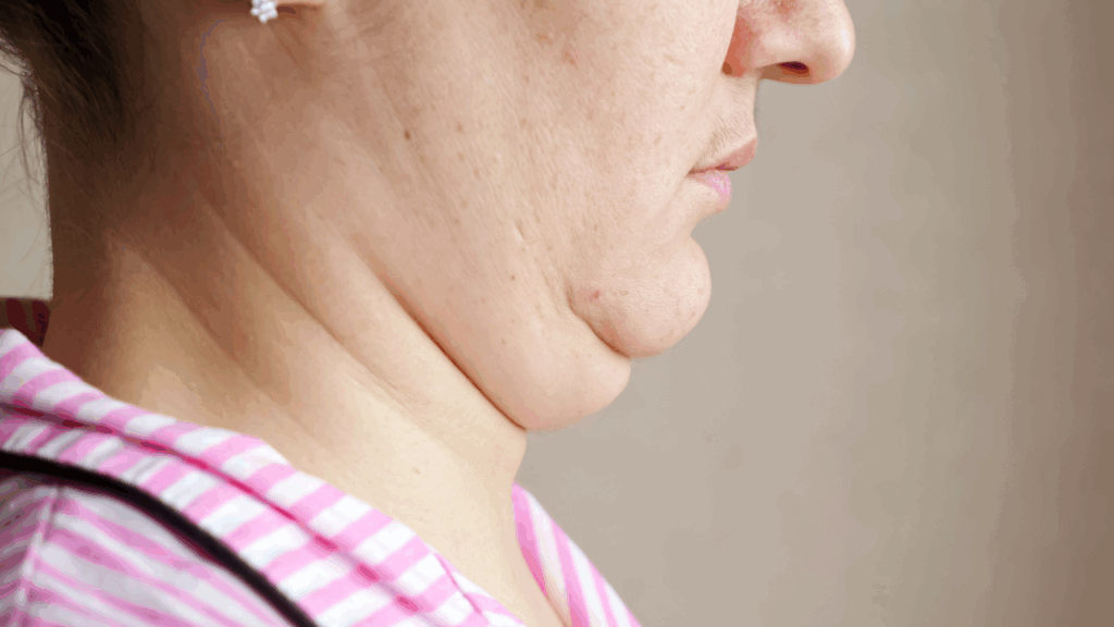 Chin tuck for deep neck flexor activation