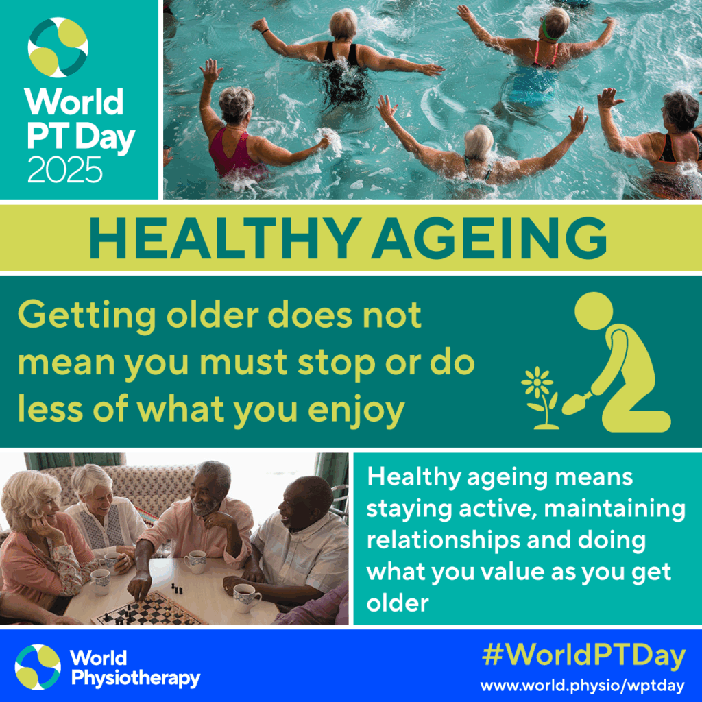 World Physiotherapy Day 2025 - Healthy Ageing Infographic